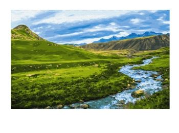 Розпис по номерах 40х50 GX30094 Альпійський луг brushme Брашми