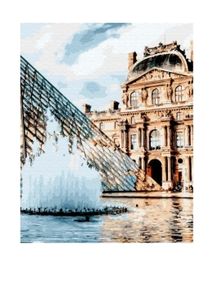 Розпис по номерах 40х50 GX32306 Вид на Лувр brushme Брашми