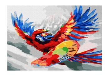 Розпис по номерах 40х50 GX32663 Яскравий папуга brushme Брашми