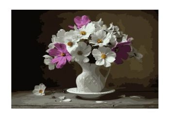 Розпис по номерах 40х50 GX3761 Космеї brushme Брашми