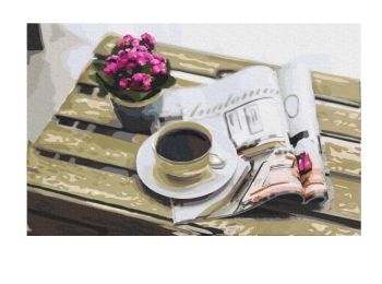 Розпис по номерах 40х50 GX37912 Усамітнений сніданок brushme Брашми