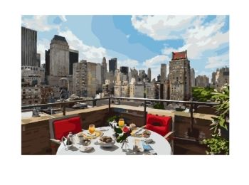 розпис по номерах 40х50 GX8390 сніданок у великому місті brushme Брашми