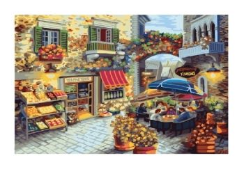 розпис по номерах 40х50 GX8519 затишний дворик купити brushme Брашми