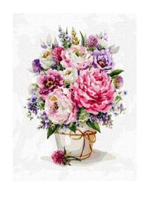 Розпис по номерах 40х50 КНО2974 Англійський букет "Ідейка"