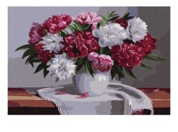 Розпис по номерах 40х50 КНО3180 Дивовижні півонії "Ідейка"