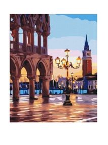 Розпис по номерах 40х50 BS32268 Вечірня площа Венеції brushme Брашми