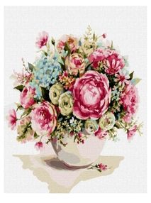 Розпис по номерах 40х40 КНО3177 Витонченість квітів "Ідейка"