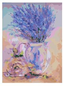 Розпис по номерах 40х50 КНО2044 Ніжна лаванда "Ідейка"