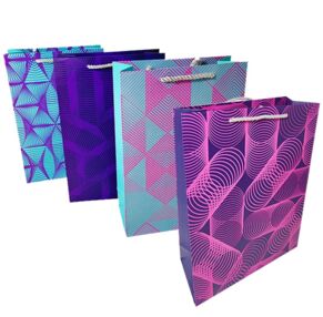 подарунковий пакет 24,5 х 9,5 х 32 см в асортименті