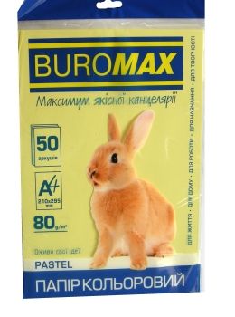 папір кольоровий 50 аркушів рastel жовтий    артикул Buromax BM.2721250-08 Ціна (цена) 50.10грн. | придбати  купити (купить) папір кольоровий 50 аркушів рastel жовтий    артикул Buromax BM.2721250-08 доставка по Украине, купить книгу, детские игрушки, компакт диски 0