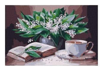 Розпис по номерах 40х50 КНО3176 Чарівні конвалії "Ідейка"