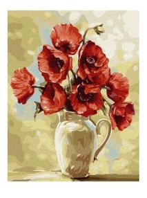 Розпис по номерах 40х50 КНО3188 Чарівні маки "Ідейка"