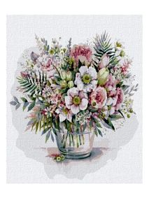 Розпис по номерах 50х50 КНО3140 Мальовничий букет "Ідейка"