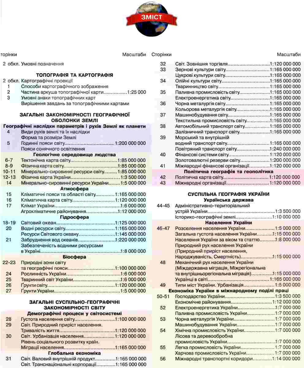 атлас 11 клас географічний простір землі купити ціна картографія ...