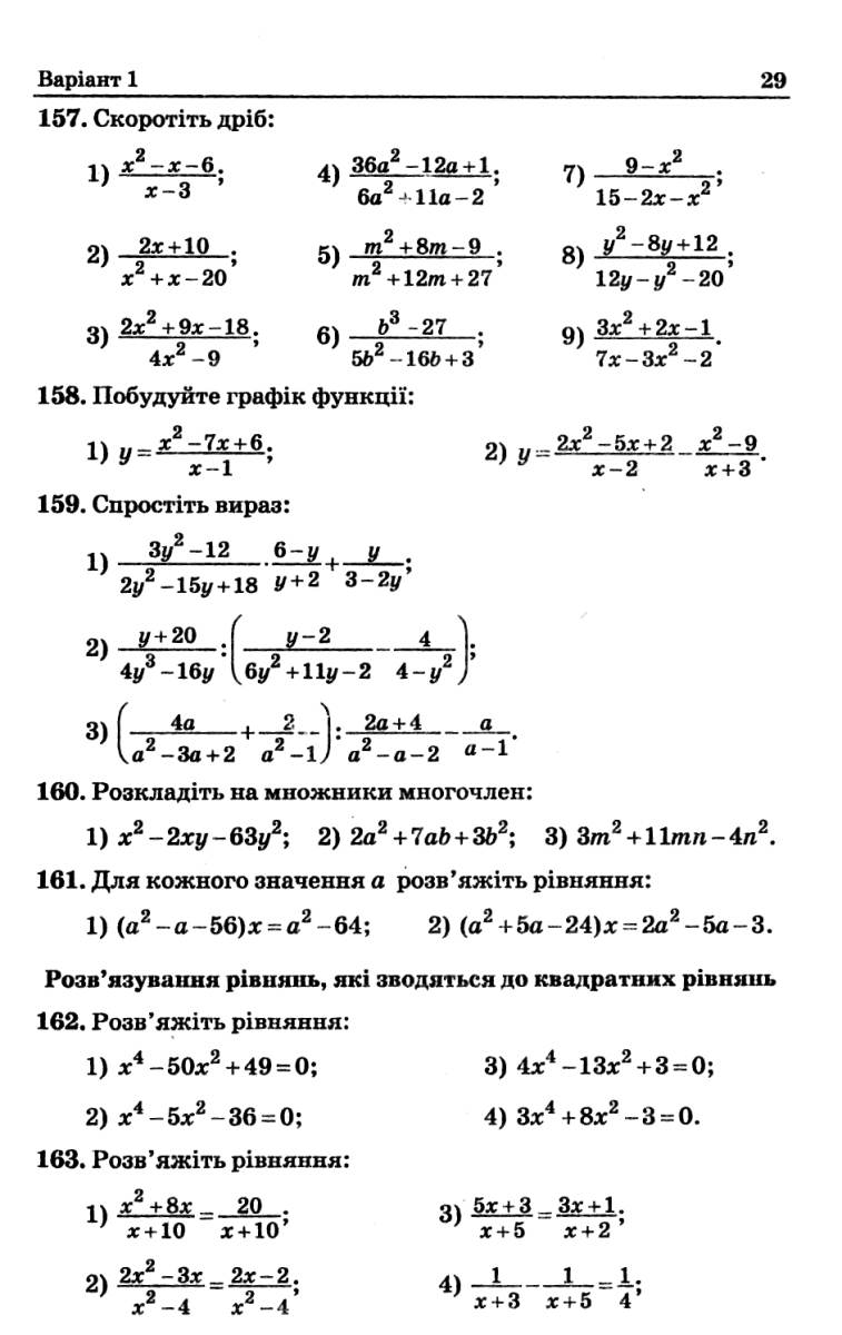 алгебра 8 клас збірник задач і контрольних робіт Мерзляк 9789664742839